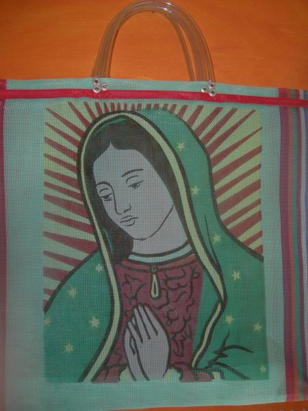 Tasche bolsa Virgen grün verde ca. 36 x 43 cm